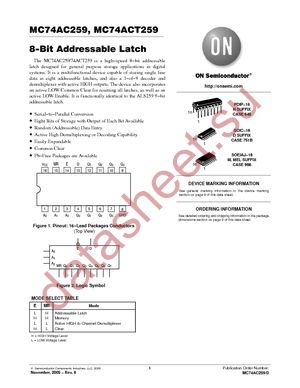 MC74AC259DG datasheet  